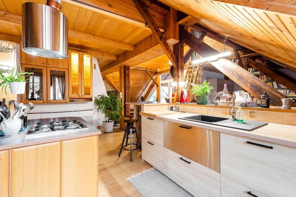 Rooftop 180M2 Loft With Private Sauna, Братислава Экстерьер фото